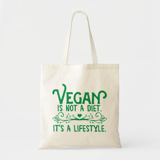 Bolso De Tela El vegano no es una dieta (Frente)