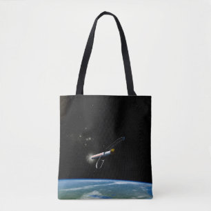 Bolso De Tela El Vehículo De Lanzamiento Atlas V541 En Órbita.