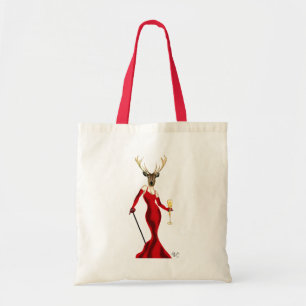 Bolso De Tela El Venado De Glamour En Rojo