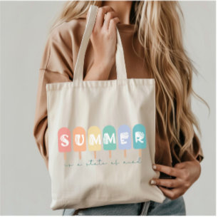Bolso De Tela El verano es un estado de ánimo - helado de popsic