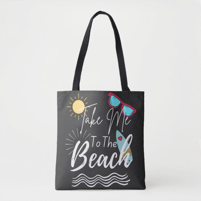 Bolso De Tela El Verano Me Lleva A La Playa (Anverso)