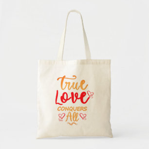 Bolso De Tela EL VERDADERO AMOR CONQUISTA TODO regalo de San Val