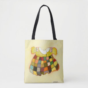 Bolso De Tela el vestido femenino del niño lindo, amarillo