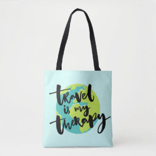 Bolso De Tela El viaje es mi terapia