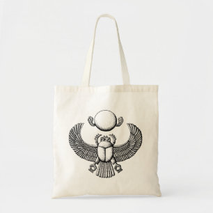 Bolso De Tela El viejo egipcio escarab negro y blanco