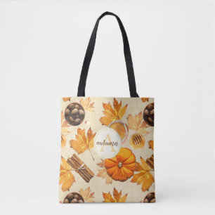Bolso De Tela El vintage mágico del otoño de la acuarela