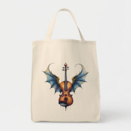 Bolso De Tela El Violín Alado de los Reinos a la Luz de la Luna