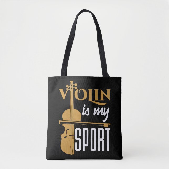 Bolso De Tela El violín es mi deporte (Anverso)