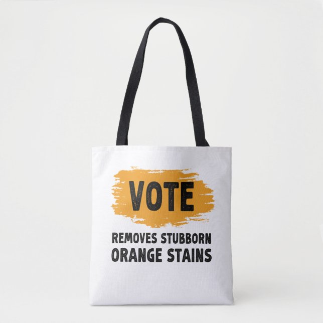 Bolso De Tela El voto elimina el obsequio del Naranja testarudo (Anverso)