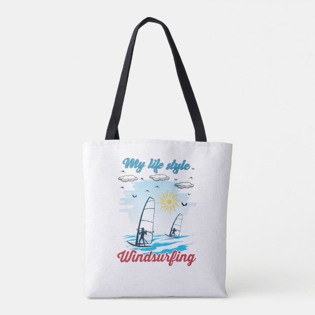 Bolso De Tela El Windsurf es mi estilo de vida (Reverso)
