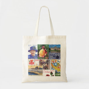 Bolso De Tela El World Travel sella (el collage)