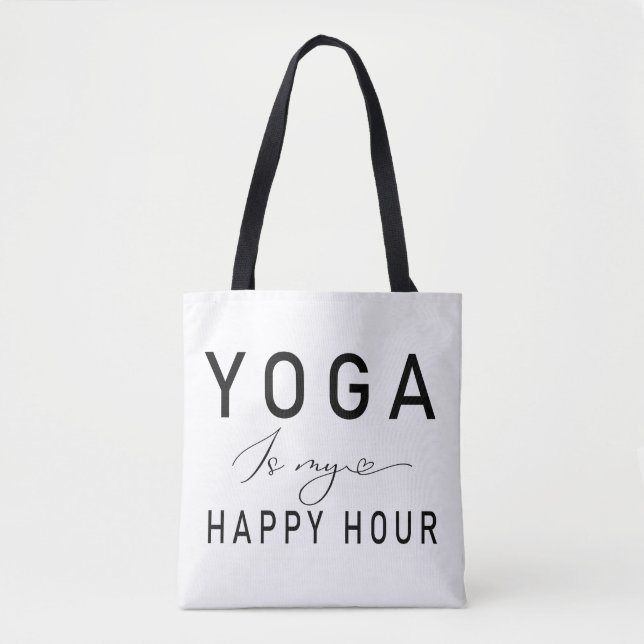 Bolso De Tela El yoga es mi hora feliz (Anverso)