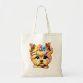 Bolso De Tela El yorkie dulce y adorable