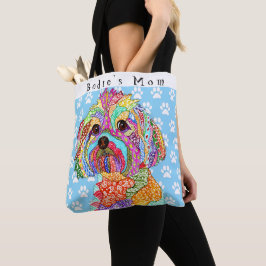 Bolso De Tela El yorkipoo bonito y colorido personalizado