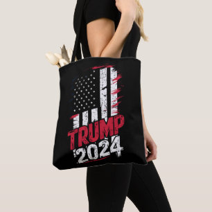 Bolso De Tela Elección TRUMP 2024 USA Bandera Vintage