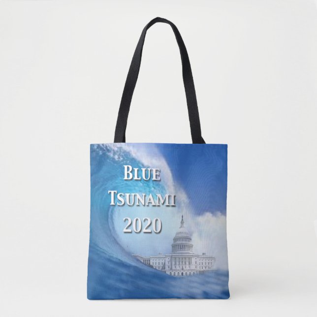 Bolso De Tela Elecciones Blue Tsunami 2020 (Anverso)