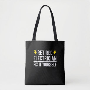 Bolso De Tela Electricista jubilado arregla tu propio regalo gra