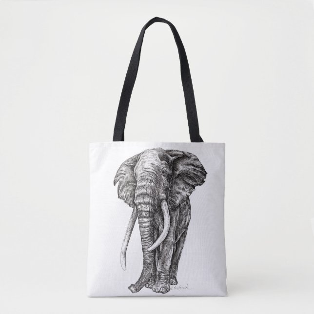 Bolso De Tela Elefante (Anverso)