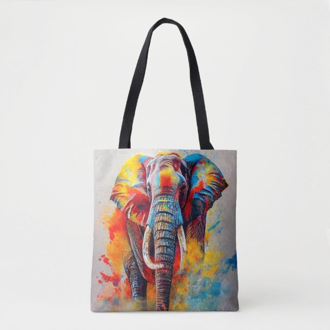 Bolso De Tela Elefante Animal Discovery Adventure Nature Planet (Anverso)