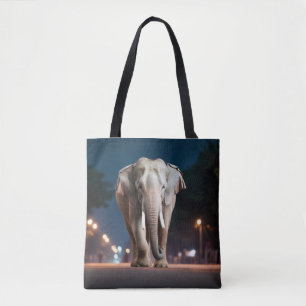 Bolso De Tela Elefante animal salvaje en la calle