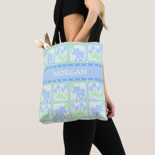 Bolso De Tela Elefante azul del bebé del circo el para la