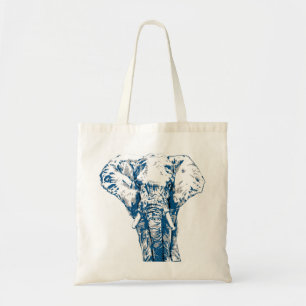 Bolso De Tela Elefante Azul - Estilo de arte pop y Posterizació