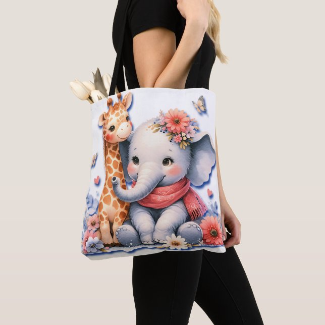 Bolso De Tela Elefante bebé y pañal de la jirafa para bebés (Detalle)