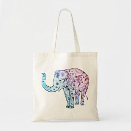 Bolso De Tela Elefante bohemio en colores pastel floral
