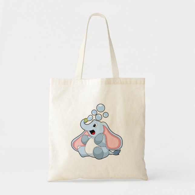 Bolso De Tela Elefante con burbujas de agua (Frente)