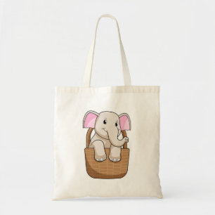 Bolso De Tela Elefante con cesta