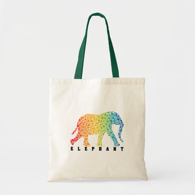 Bolso De Tela Elefante con colores (Frente)