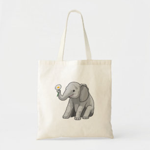 Bolso De Tela Elefante con flor