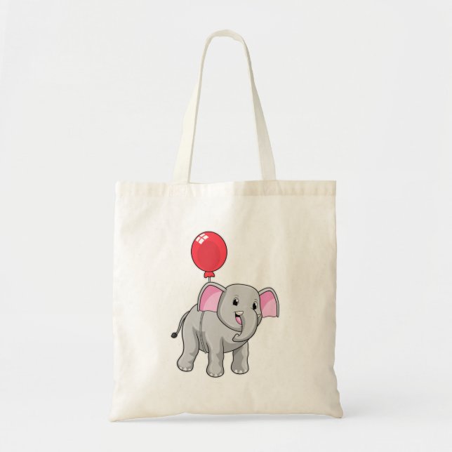Bolso De Tela Elefante con globo (Frente)