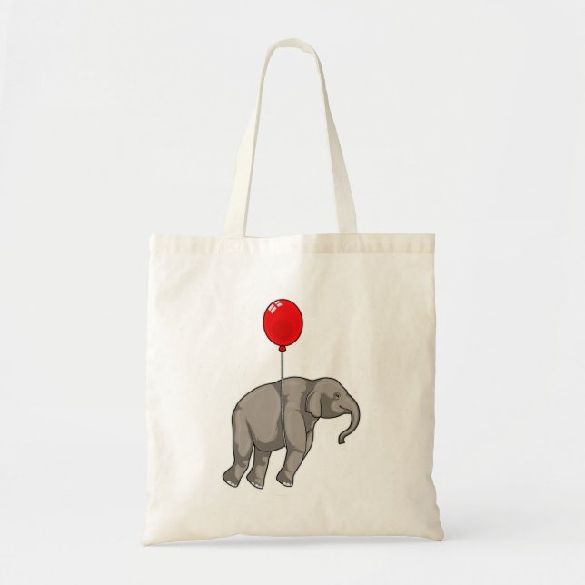 Bolso De Tela Elefante con globo (Frente)