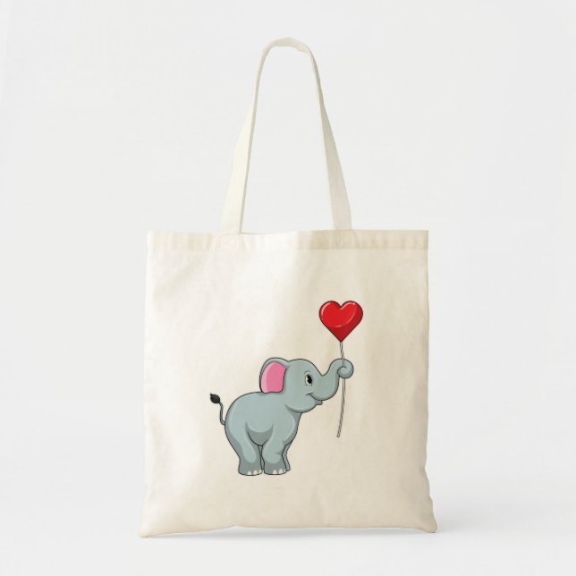 Bolso De Tela Elefante con globo cardíaco (Frente)