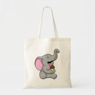 Bolso De Tela Elefante con helado de chocolate