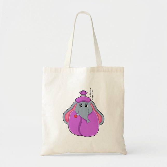 Bolso De Tela Elefante con termómetro de Fiebre (Frente)