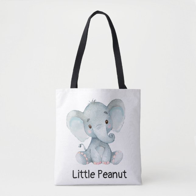 Bolso De Tela Elefante de cacahuate pequeño (Anverso)