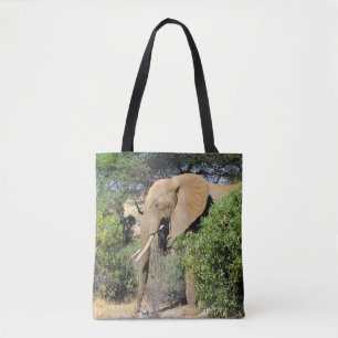 Bolso De Tela Elefante de toro - Vida salvaje africana