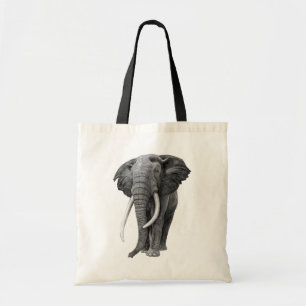 Bolso De Tela Elefante de toros - Dibujo a lápiz