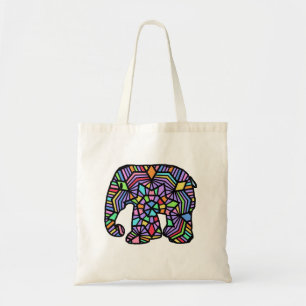 BOLSO DE TELA ELEFANTE DE VIDRIO TEÑIDO