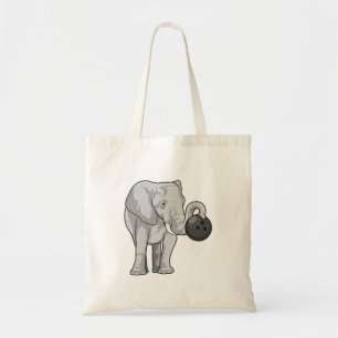 Bolso De Tela Elefante en el Bowling con bolas