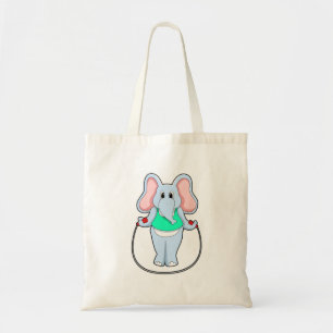 Bolso De Tela Elefante en puesta en forma con cuerda flotante.PN