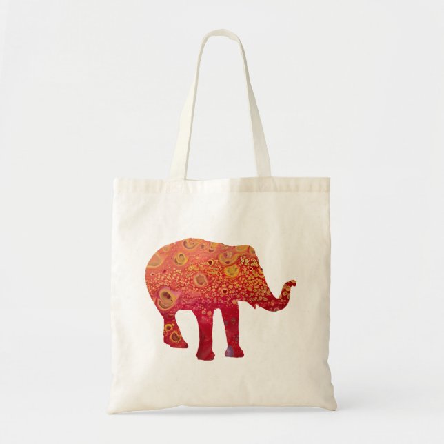 Bolso De Tela Elefante flúido del extracto del arte (Frente)