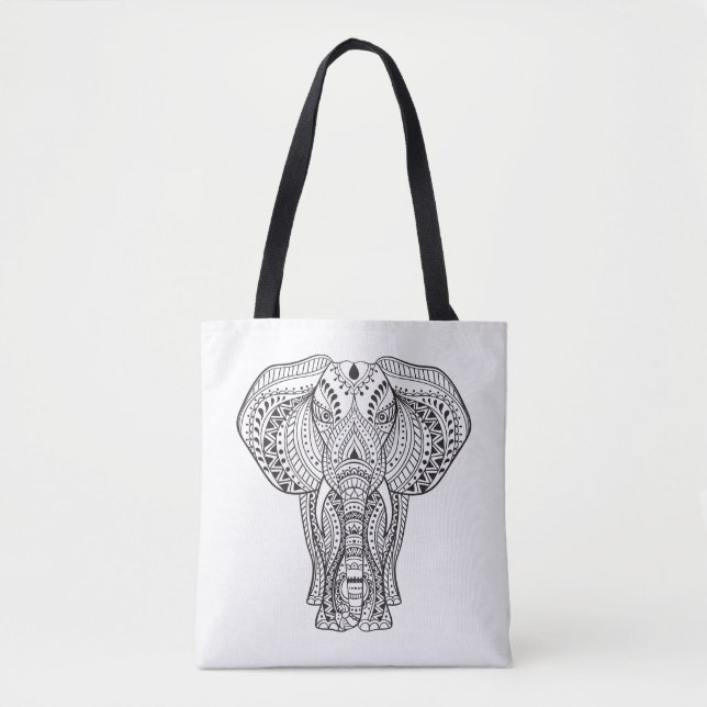 Bolso De Tela Elefante indio étnico 2 (Anverso)