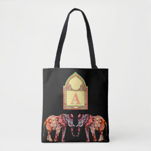 Bolso De Tela Elefante negro