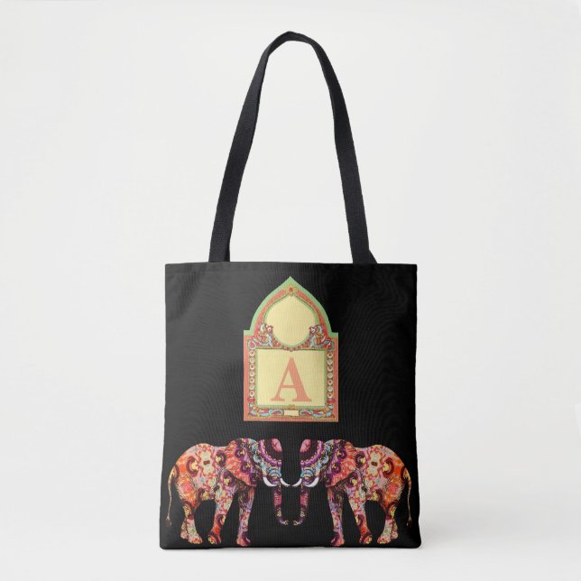 Bolso De Tela Elefante negro (Anverso)