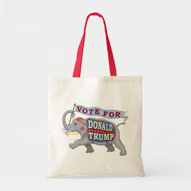 Bolso De Tela Elefante republicano Donald Trump presidente 2024 (Frente)