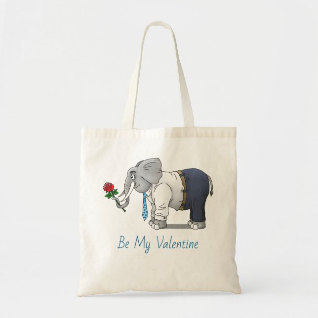 Bolso De Tela Elefante Romántico (Frente)