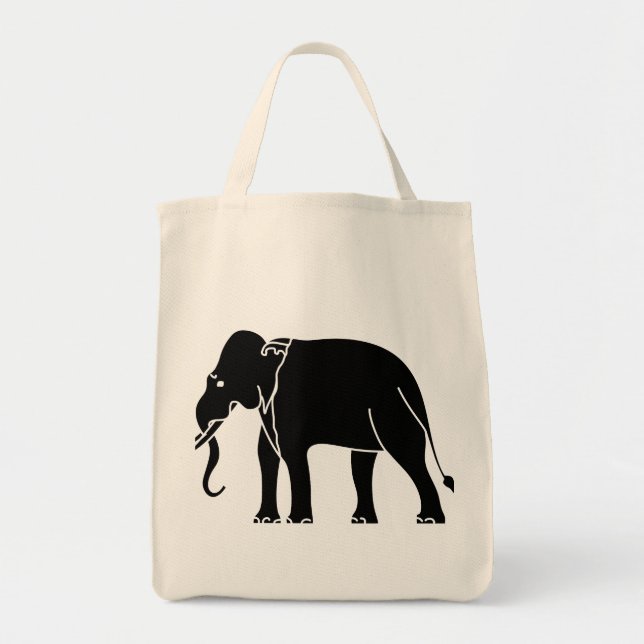 Bolso De Tela Elefante siamés (Frente)